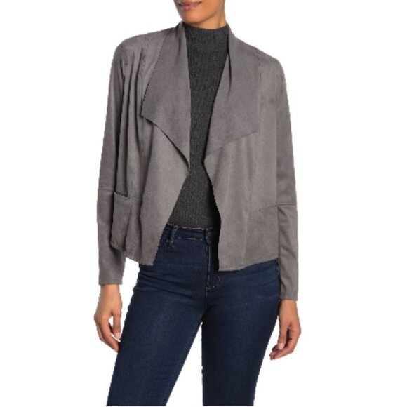 💕MAX STUDIO💕 Faux Suede Drape Front Jacket NWT - Picture 9 of 15